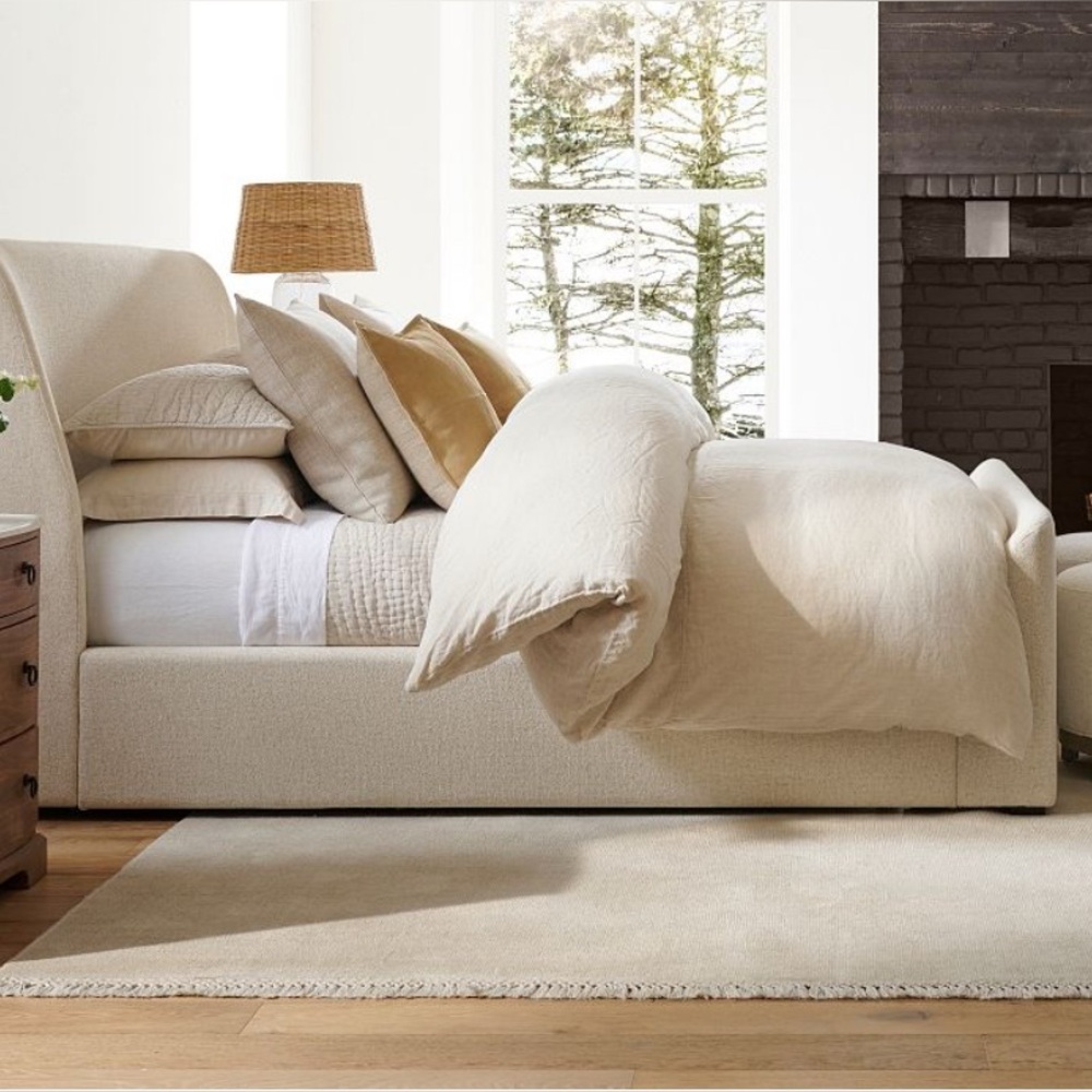 POTTERY BARN BELGIAN FLAX LINEN DUVET  *COLOR: FLAX *NWT $279.00 *FUll/QUEEN